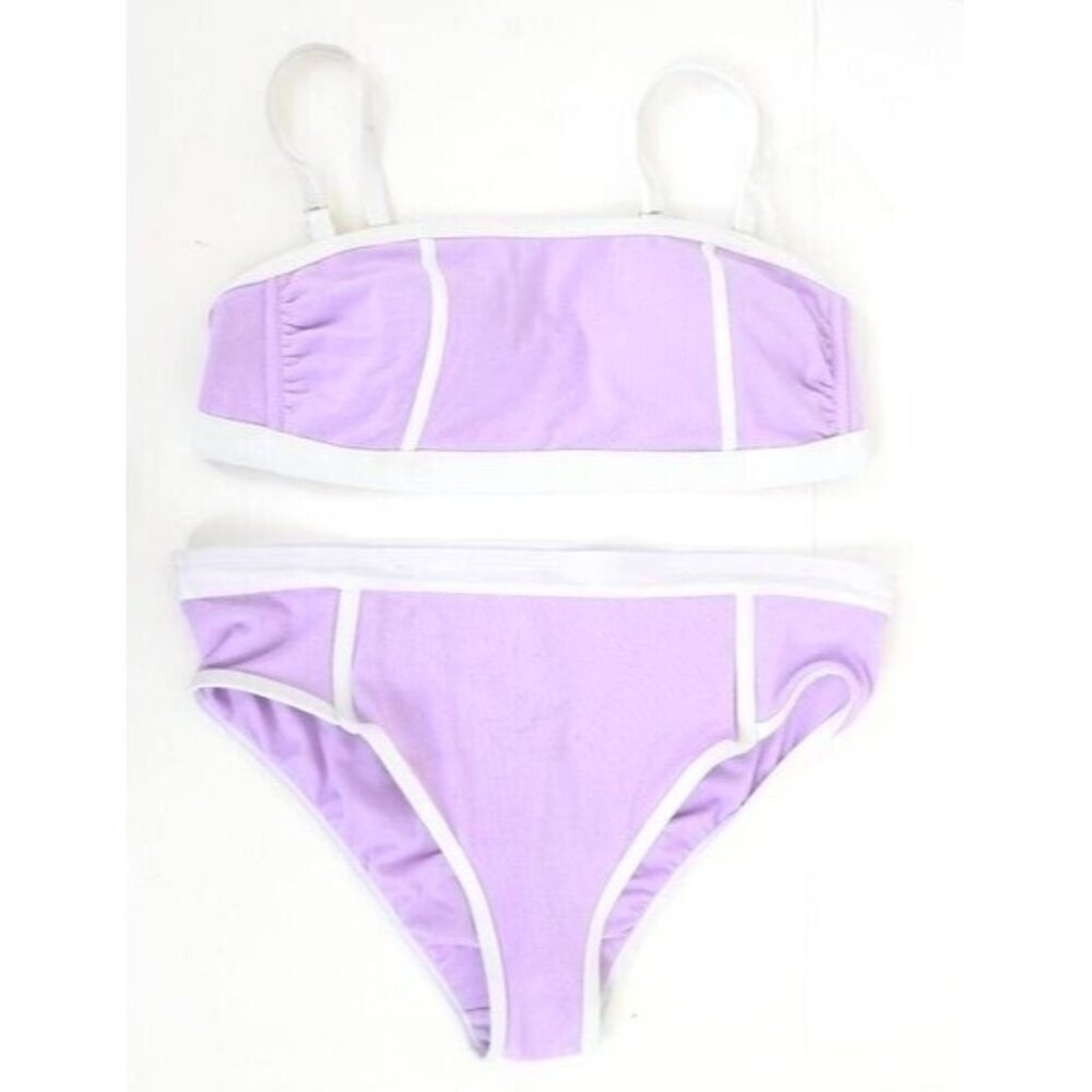 Kona Sol Women's PLUS (14-16) Purple  High Waist‎ SwimSuit Swimwear Beach Vacay